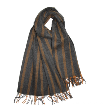 100% de lana gris strpes bufanda larga para el invierno